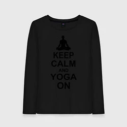 Женский лонгслив Keep Calm & Yoga On