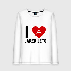 Лонгслив хлопковый женский I love Jared Leto, цвет: белый