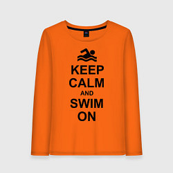 Женский лонгслив Keep Calm & Swim On