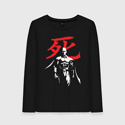 Лонгслив хлопковый женский Saitama Hero, цвет: черный