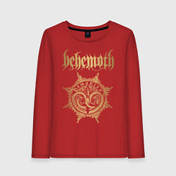 Лонгслив хлопковый женский Behemoth: Demonica, цвет: красный