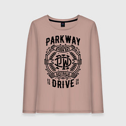 Лонгслив хлопковый женский Parkway Drive: Australia, цвет: пыльно-розовый
