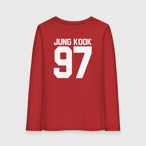 Женский лонгслив BTS JUNG KOOK / Красный – фото 2