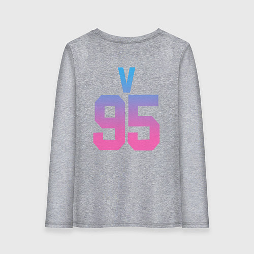 Женский лонгслив BTS: Neon V / Меланж – фото 2