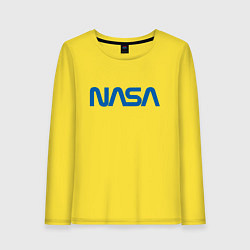 Лонгслив хлопковый женский NASA, цвет: желтый