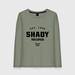 Лонгслив хлопковый женский Shady records, цвет: авокадо