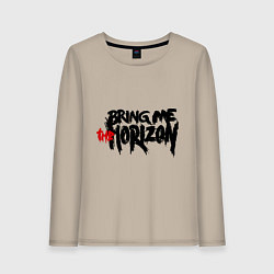 Лонгслив хлопковый женский Bring me the horizon, цвет: миндальный