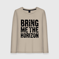 Лонгслив хлопковый женский Bring me the horizon, цвет: миндальный