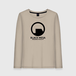 Лонгслив хлопковый женский Black Mesa: Research Facility, цвет: миндальный
