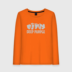 Лонгслив хлопковый женский Deep Purple, цвет: оранжевый