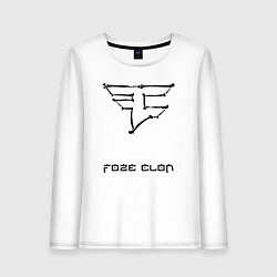 Лонгслив хлопковый женский Cs:go - Faze Clan Skull, цвет: белый