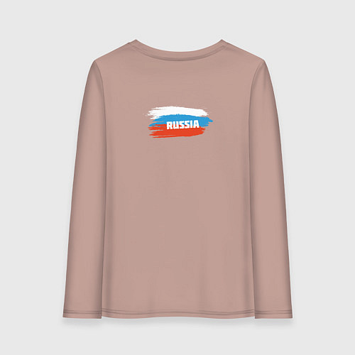 Женский лонгслив Хоккей Russia / Пыльно-розовый – фото 2