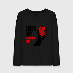 Лонгслив хлопковый женский Green Day: American idiot, цвет: черный