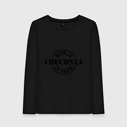 Лонгслив хлопковый женский Made in Chechnya, цвет: черный