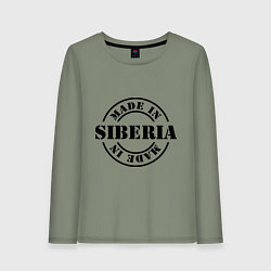 Лонгслив хлопковый женский Made in Siberia, цвет: авокадо