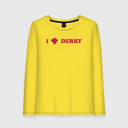 Лонгслив хлопковый женский I love Derry, цвет: желтый