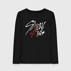 Лонгслив хлопковый женский Stray Kids, цвет: черный
