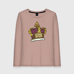 Лонгслив хлопковый женский King of S!T, цвет: пыльно-розовый