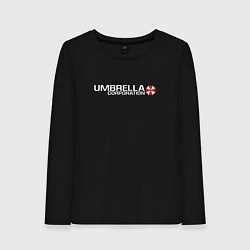 Лонгслив хлопковый женский UMBRELLA CORP, цвет: черный