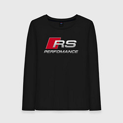 Лонгслив хлопковый женский AUDI RS, цвет: черный
