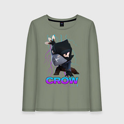 Лонгслив хлопковый женский Brawl Stars CROW, цвет: авокадо