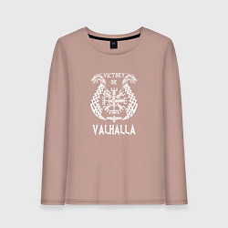 Лонгслив хлопковый женский Valhalla, цвет: пыльно-розовый