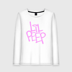 Лонгслив хлопковый женский LIL PEEP, цвет: белый