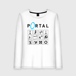 Лонгслив хлопковый женский PORTAL, цвет: белый