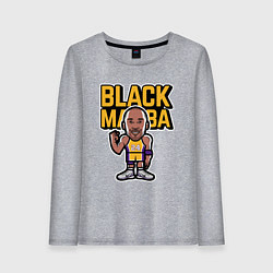 Лонгслив хлопковый женский Kobe - Black Mamba, цвет: меланж
