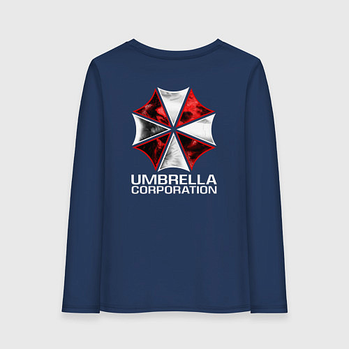 Женский лонгслив UMBRELLA CORPспина / Тёмно-синий – фото 2