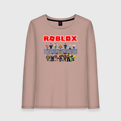 Лонгслив хлопковый женский ROBLOX, цвет: пыльно-розовый