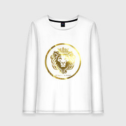 Лонгслив хлопковый женский Golden lion цвета белый — фото 1