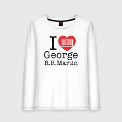 Лонгслив хлопковый женский I Love George Martin, цвет: белый