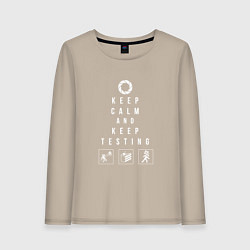 Лонгслив хлопковый женский PORTAL, цвет: миндальный