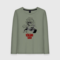 Лонгслив хлопковый женский Vinland saga Thorfinn, цвет: авокадо