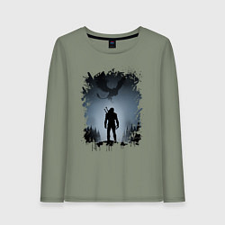 Лонгслив хлопковый женский ВЕДЬМАК, цвет: авокадо