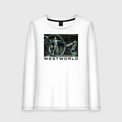 Лонгслив хлопковый женский Westworld, цвет: белый