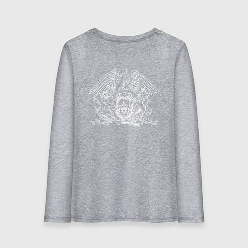 Женский лонгслив QUEEN НА СПИНЕ / Меланж – фото 2