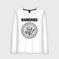 Лонгслив хлопковый женский RAMONES, цвет: белый