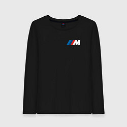 Лонгслив хлопковый женский BMW M LOGO 2020, цвет: черный