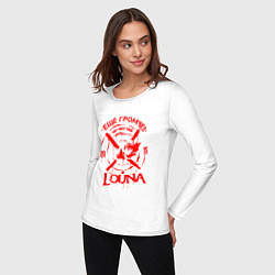 Лонгслив хлопковый женский Louna, цвет: белый — фото 2