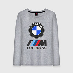 Лонгслив хлопковый женский BMW BOSS, цвет: меланж