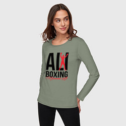 Лонгслив хлопковый женский Muhammad Ali, цвет: авокадо — фото 2