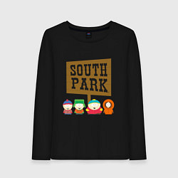 Лонгслив хлопковый женский South Park, цвет: черный