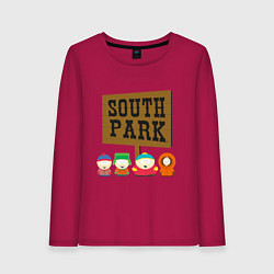 Лонгслив хлопковый женский South Park, цвет: маджента