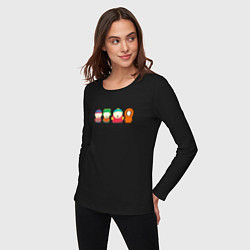 Лонгслив хлопковый женский South Park Саус Парк, цвет: черный — фото 2