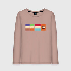 Лонгслив хлопковый женский ЮЖНЫЙ ПАРК, цвет: пыльно-розовый