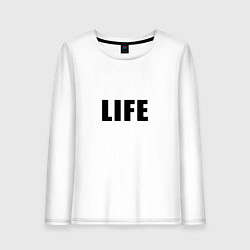 Лонгслив хлопковый женский ЮЖНЫЙ ПАРК, цвет: белый