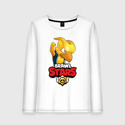 Лонгслив хлопковый женский BRAWL STARS CROW PHOENIX, цвет: белый