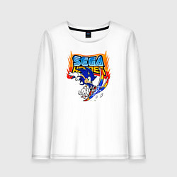Лонгслив хлопковый женский Sonic:Sega Heroes, цвет: белый